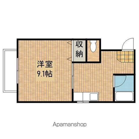 稲荷ヴィレッジ(1K/2階)の間取り写真