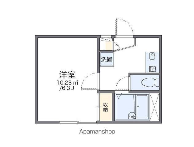 レオパレスサンライズ(1K/1階)の間取り写真