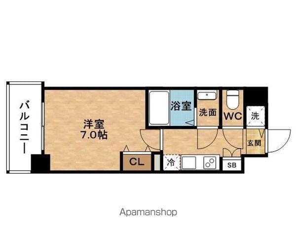 FIRSTFIORESHINUMEDA(1K/6階)の間取り写真