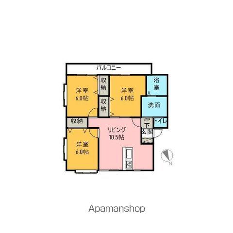 ジュピター(3LDK/1階)の間取り写真