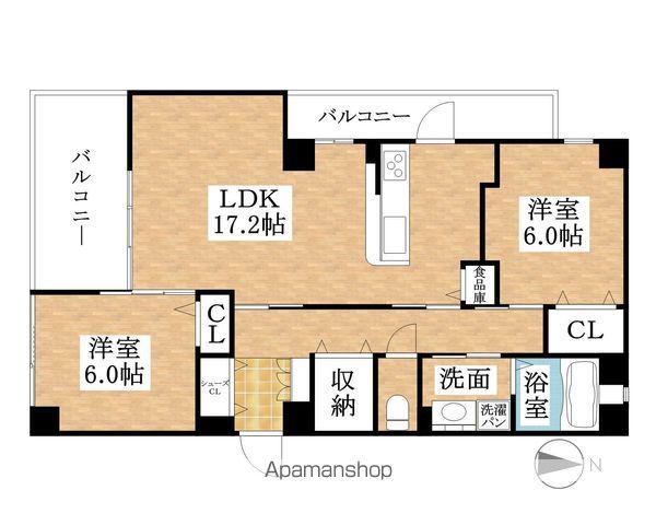ヴェル・ドミールⅤ(2LDK/2階)の間取り写真