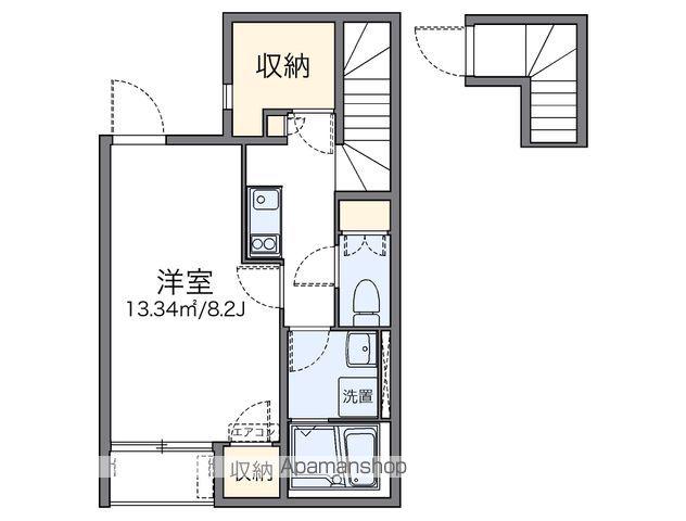 レオネクストレインボーヒルズ(1K/2階)の間取り写真