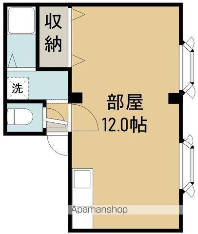 ビラミカエルⅡ(ワンルーム/1階)の間取り写真