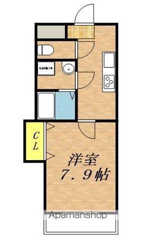 ときわ園(1K/1階)の間取り写真