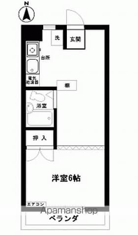 CASA DELLA LUNA(1DK/3階)の間取り写真