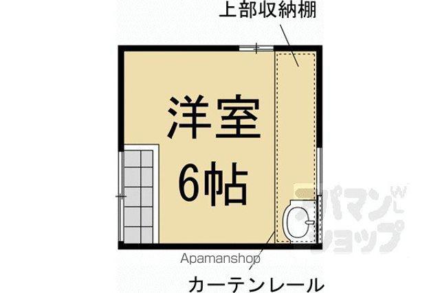 京都市東西線 太秦天神川駅 徒歩12分 2階建 築8年(ワンルーム/1階)の間取り写真
