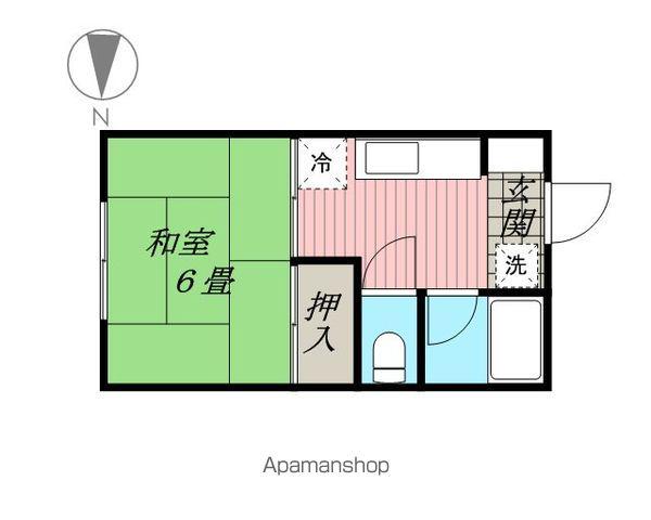 日の出コーポ(1K/2階)の間取り写真
