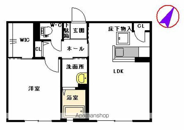 シャーメゾンヴィブレA棟(1LDK/1階)の間取り写真