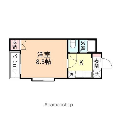 オーベルジュ野村深田町(1K/1階)の間取り写真