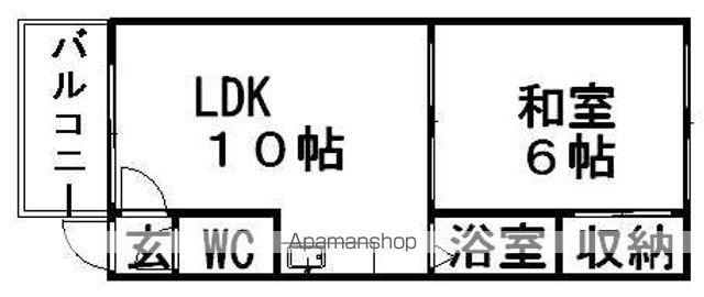 カサデューク白石1(1LDK/3階)の間取り写真