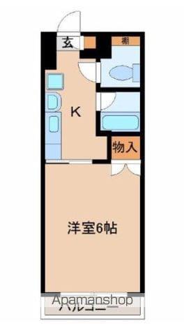 プチメゾン鶴島(1K/1階)の間取り写真