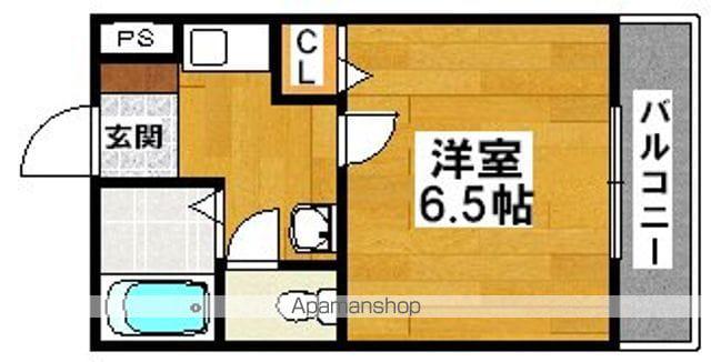 メゾンサイプレスⅡ(1K/2階)の間取り写真