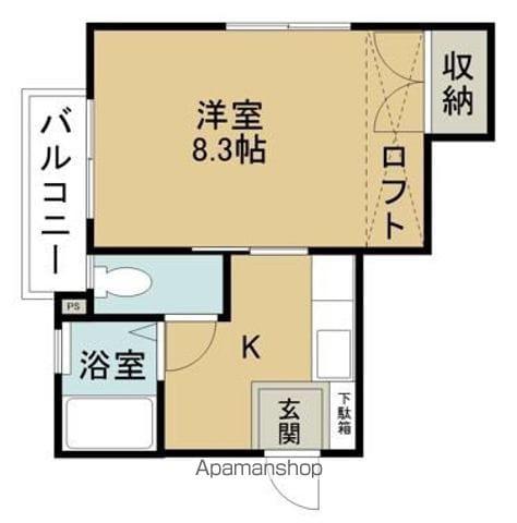 越後線 内野駅 徒歩15分 2階建 築28年(1K/2階)の間取り写真