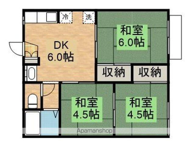 フレグランスフジノ(3DK/2階)の間取り写真