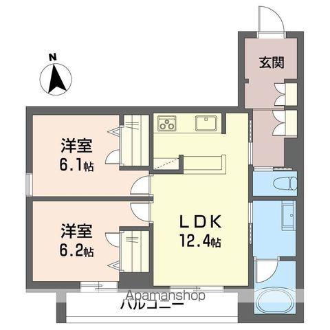 ディオスプロス(2LDK/3階)の間取り写真