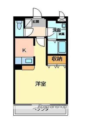 メゾン・ド・万葉(1K/4階)の間取り写真
