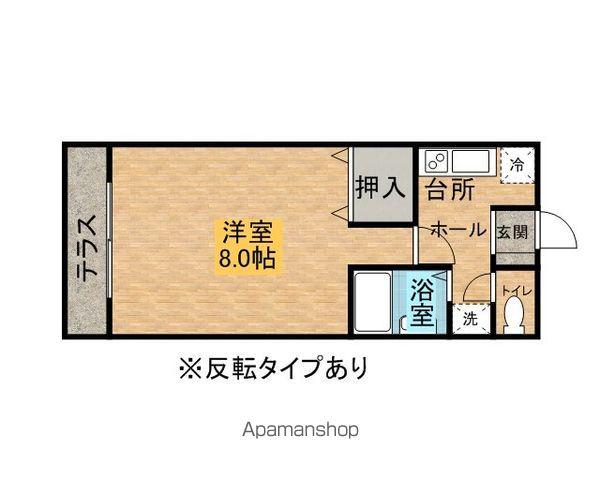 クローバーMORI(1K/1階)の間取り写真