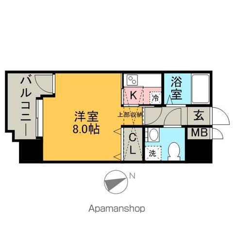 エステートモア天神STUDIO(1K/13階)の間取り写真