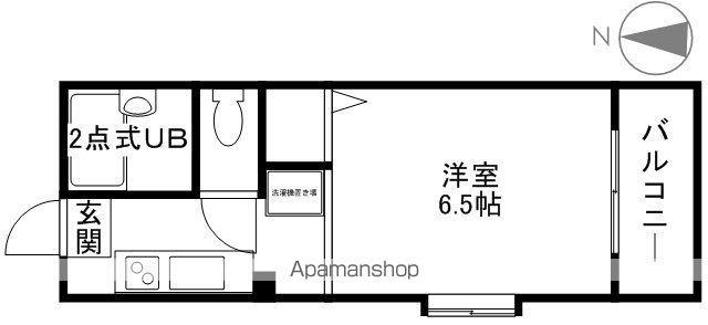ジュネス石山(1K/2階)の間取り写真