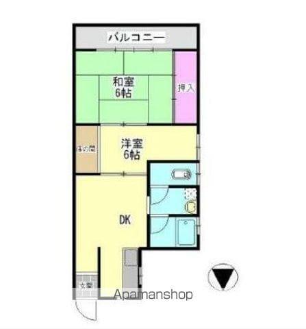 ドルフィン藤塚(2DK/1階)の間取り写真