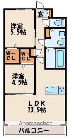 レガリア新宮(2LDK/6階)の間取り写真