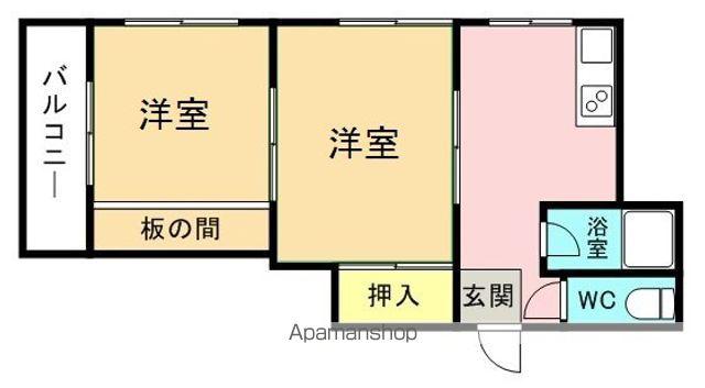 リファレンス大濠西(2K/3階)の間取り写真