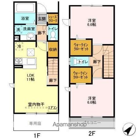 メゾン・シュシュ　Ⅰ(2LDK)の間取り写真