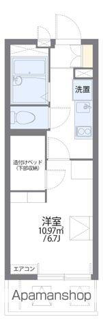 レオパレス橘(1K/2階)の間取り写真