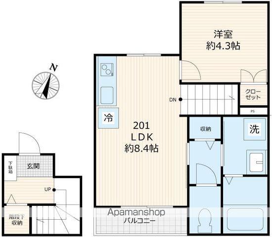 KR SUN COURT ケーアール サン コート(1LDK/2階)の間取り写真
