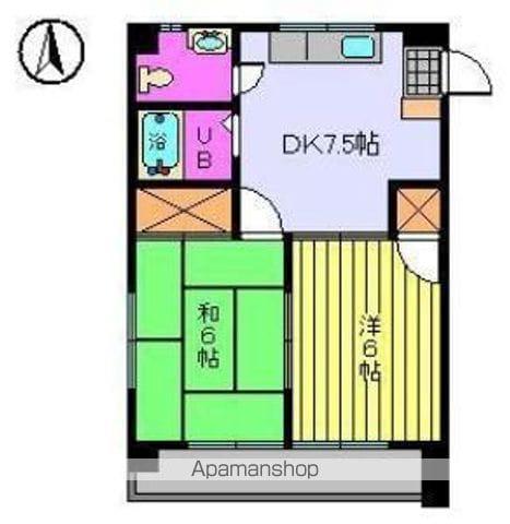 メゾン サン(2DK/4階)の間取り写真