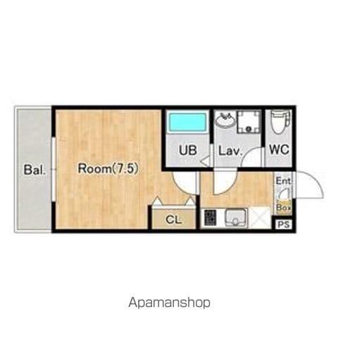 ジーメゾン入間東藤沢フジリア(1K/1階)の間取り写真