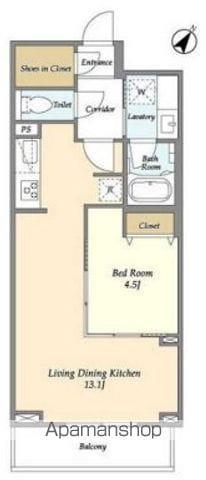 モナークマンション代々木Ⅰ(1LDK/1階)の間取り写真