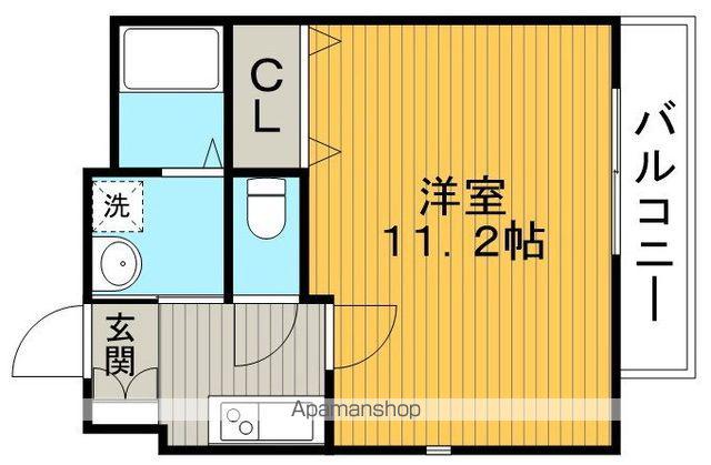 GREEN KNOLLS TAKADA(1K/2階)の間取り写真