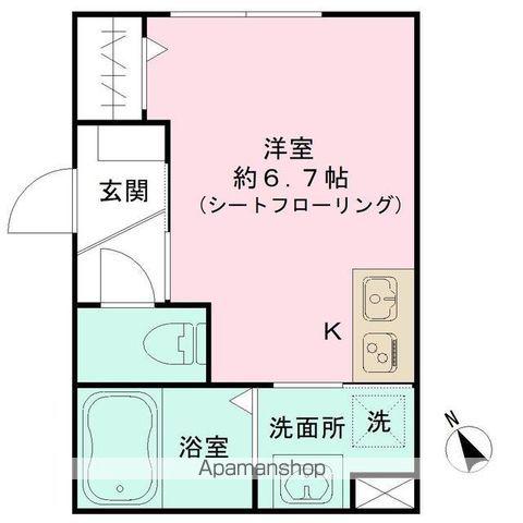 ベルガット早稲田(ワンルーム/1階)の間取り写真