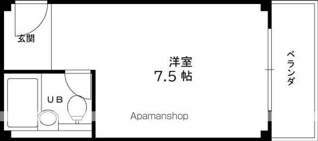 シャトレSI若江(ワンルーム/2階)の間取り写真