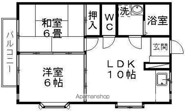 レジデンス庄子(2LDK/2階)の間取り写真