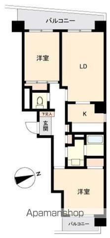 ウィルテラス南大塚(2LDK/5階)の間取り写真