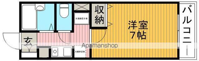 メゾンソレイユ(1K/1階)の間取り写真