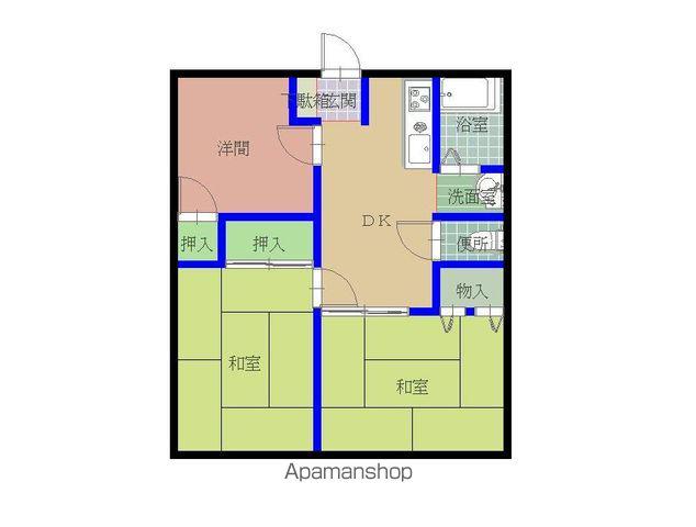 グリーンプラザA(3DK/2階)の間取り写真