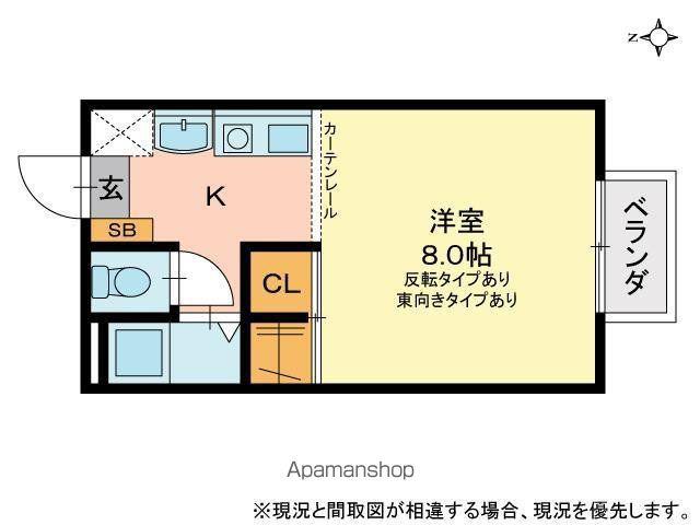 黒住コーポD(ワンルーム/1階)の間取り写真