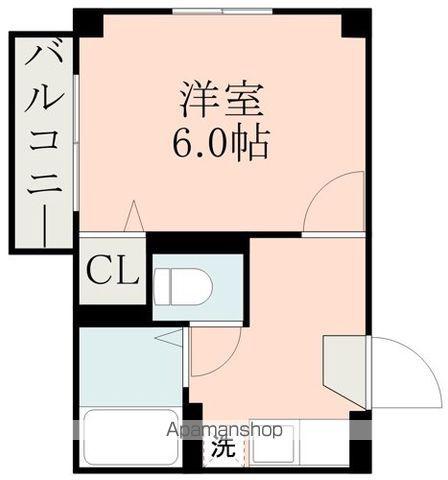 藤崎ビル(1K/3階)の間取り写真