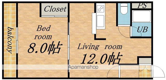 LEE SPACE北27条(1LDK/2階)の間取り写真