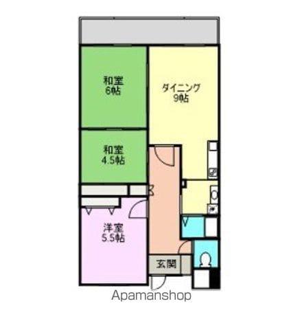 和歌山県岩出市 10階建 築38年(3LDK/9階)の間取り写真