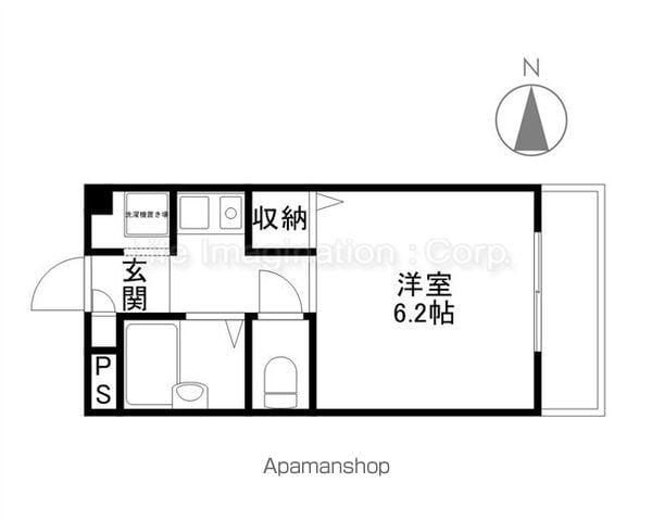 ウィズ秀和2(1K/1階)の間取り写真