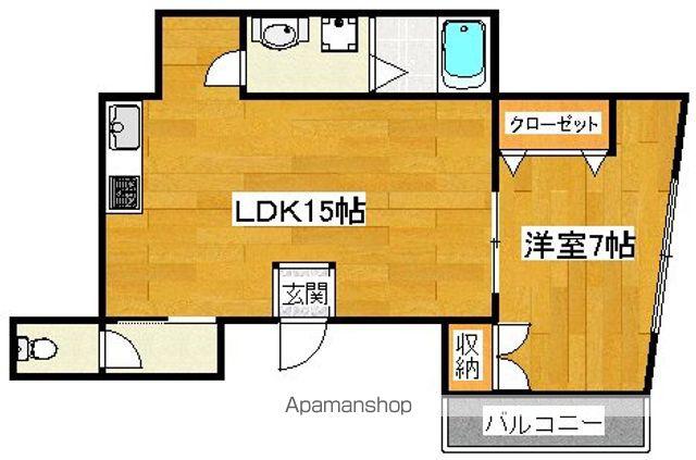 谷町ビル中百舌鳥(1LDK/4階)の間取り写真