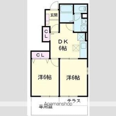 エトワールⅠ(2DK/1階)の間取り写真