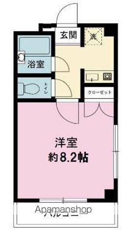 リベルテ社領(1K/2階)の間取り写真