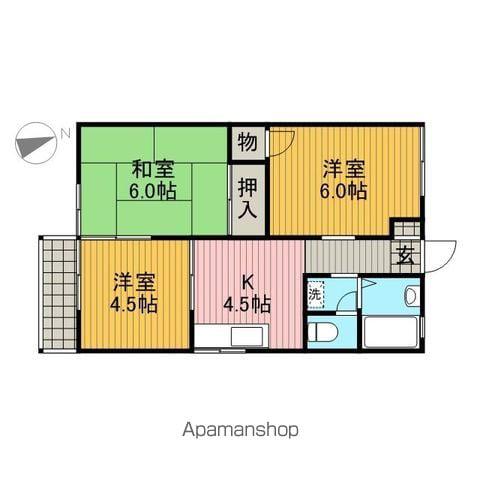 シンアイハイム(3K/2階)の間取り写真