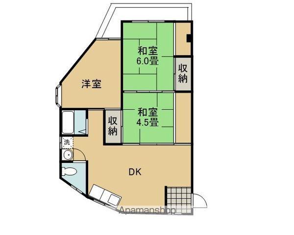 藤原マンション高市(3DK/4階)の間取り写真