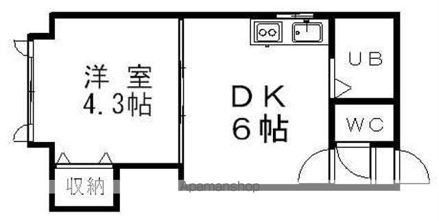 アーバンコート南郷Ⅶ(1DK/3階)の間取り写真
